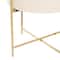 White Metal Contemporary Planter with Gold Legs Set